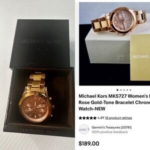 Michael Kors Gold-Tone Bracelet Watch
